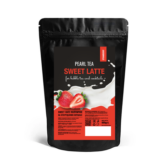 Суміш Полуничне лате 600 г — Strawberry Latte для бабл ті | PearlTea