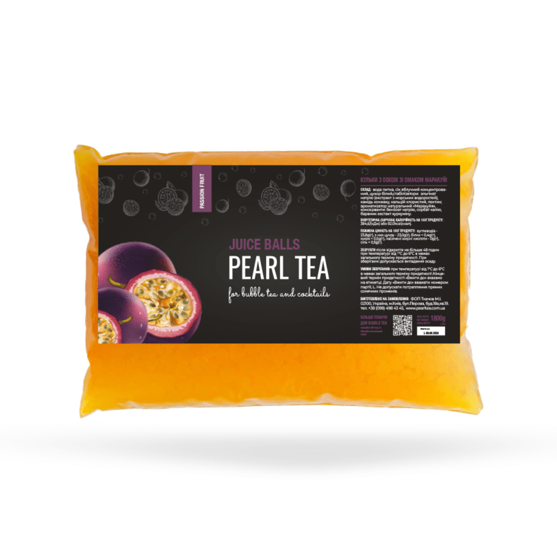 Bubble tea Перлини Маракуя 1.8 кг ТМ "Pearl Tea"